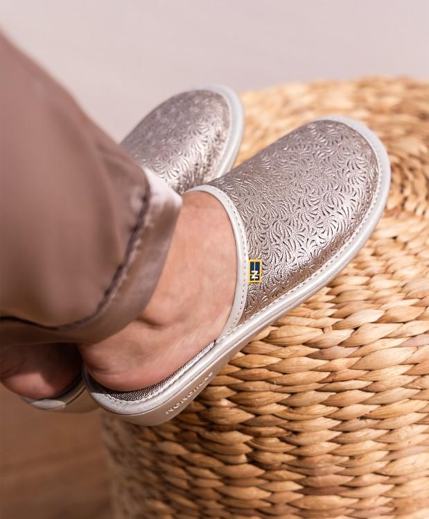 Nordikas ZAPATILLAS DE CASA MUJER METALIC ONYX
