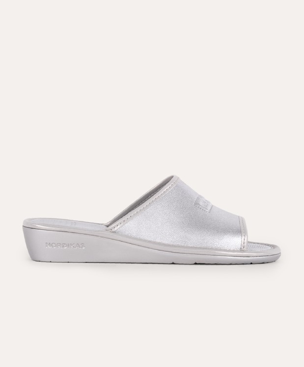 Nordikas ZAPATILLAS DE CASA MUJER METALIC PLATA