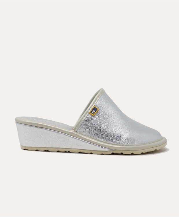 Nordikas ZAPATILLAS DE CASA MUJER METALIC PLATA