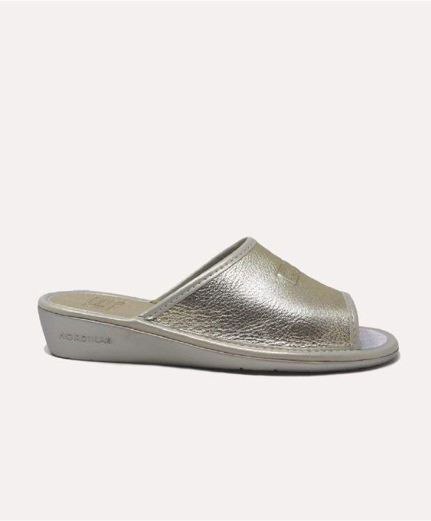 Nordikas ZAPATILLAS DE CASA MUJER METALIC PLATINO