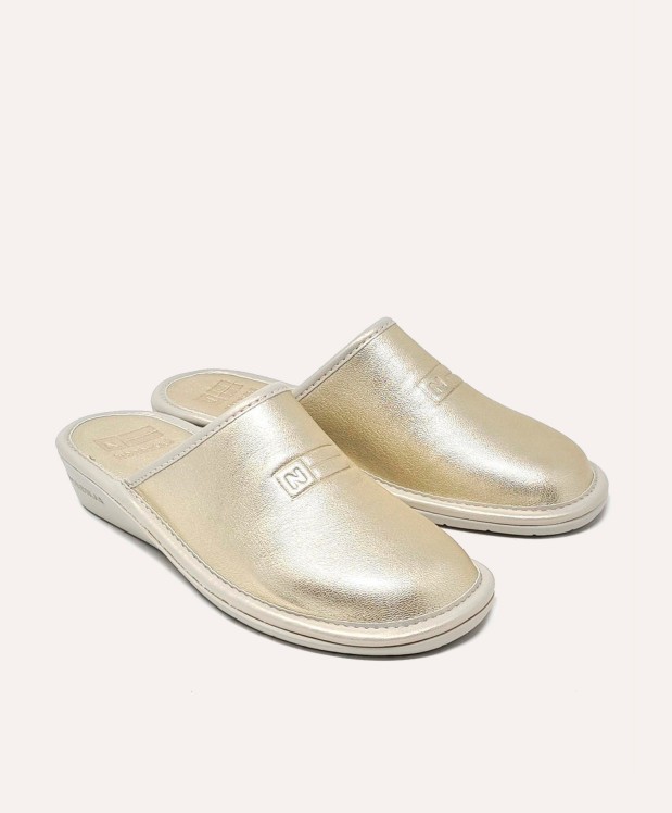 Nordikas ZAPATILLAS DE CASA MUJER METALIC PLATINO