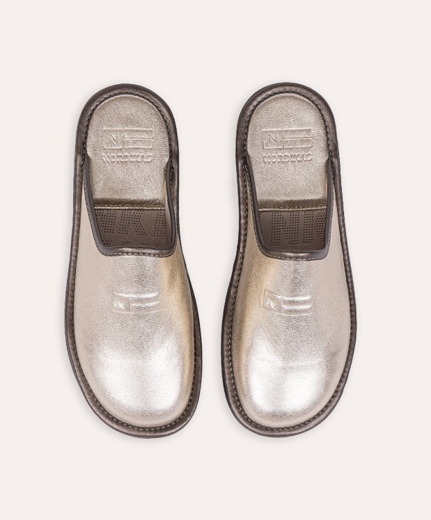 Nordikas ZAPATILLAS DE CASA MUJER METALIC PLATINO