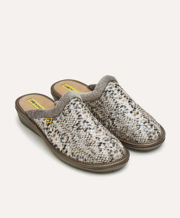 Nordikas ZAPATILLAS DE CASA MUJER PITON ARENA