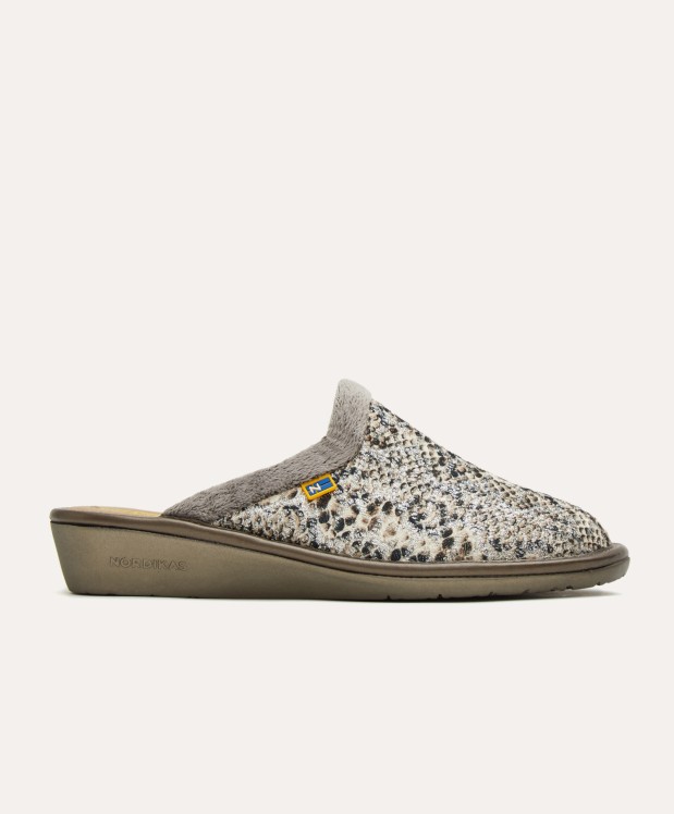 nordikas ZAPATILLAS DE CASA MUJER PITON ARENA