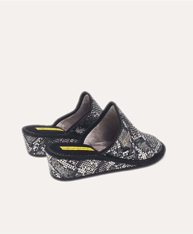 Nordikas ZAPATILLAS DE CASA MUJER PITON GRAFITO