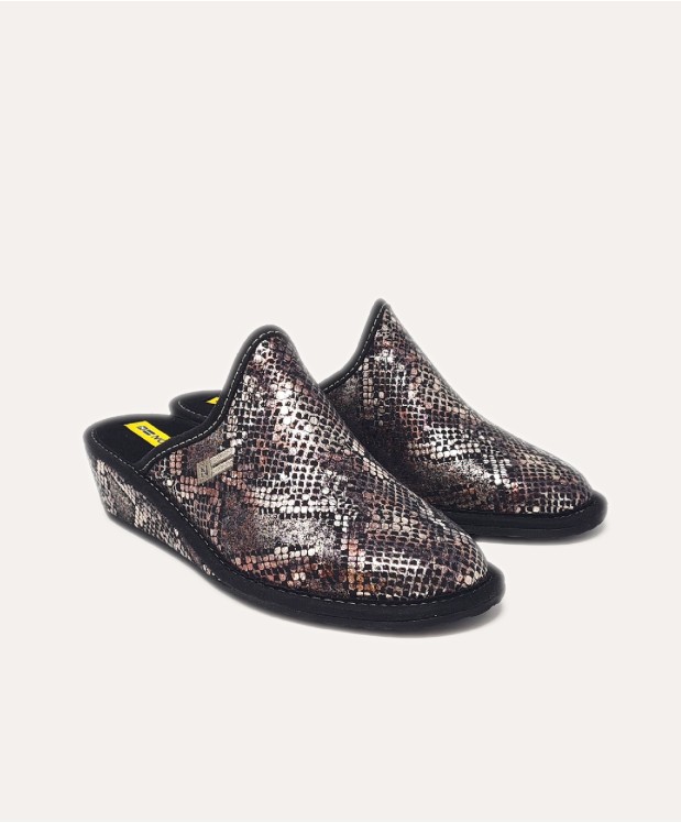 nordikas ZAPATILLAS DE CASA MUJER PITON ONYX