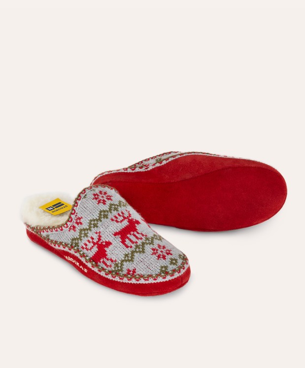 Nordikas ZAPATILLAS DE CASA MUJER RENOS ROJO