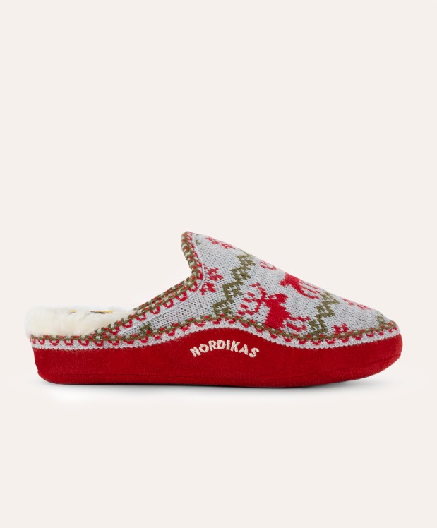 Nordikas ZAPATILLAS DE CASA MUJER RENOS ROJO