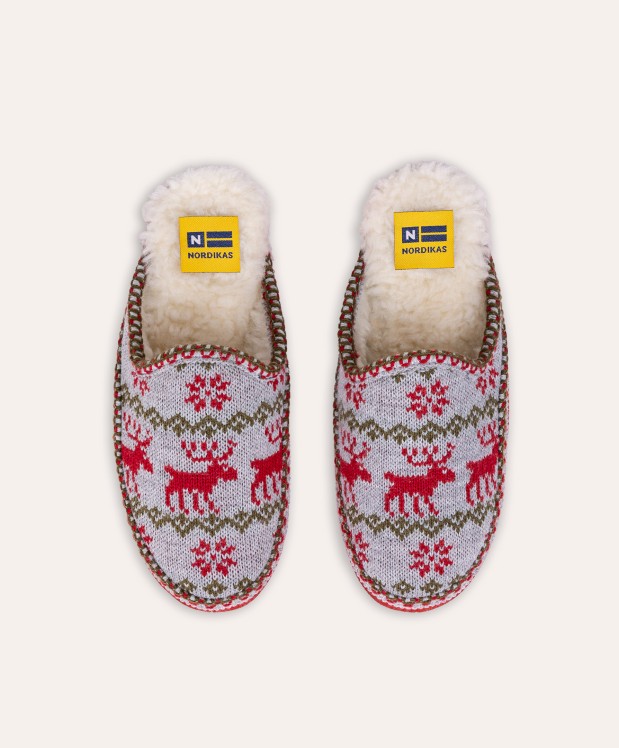 nordikas ZAPATILLAS DE CASA MUJER RENOS ROJO