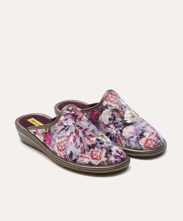 nordikas ZAPATILLAS DE CASA MUJER ROSAS MORADO