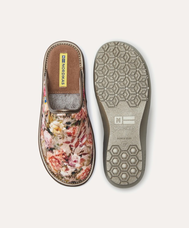 Nordikas ZAPATILLAS DE CASA MUJER ROSAS PIEDRA