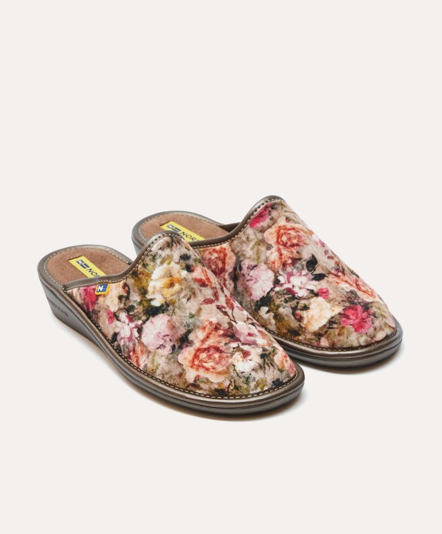 nordikas ZAPATILLAS DE CASA MUJER ROSAS PIEDRA