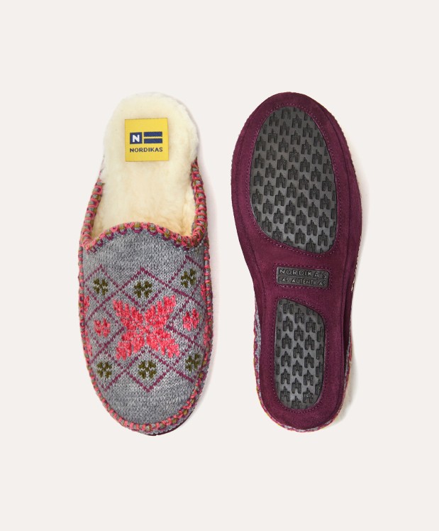 Nordikas ZAPATILLAS DE CASA MUJER SNOW GRIS