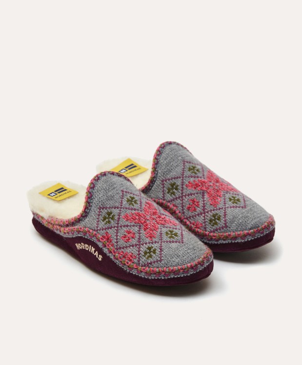Nordikas ZAPATILLAS DE CASA MUJER SNOW GRIS