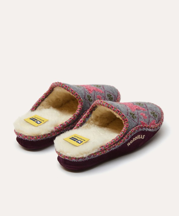 Nordikas ZAPATILLAS DE CASA MUJER SNOW GRIS