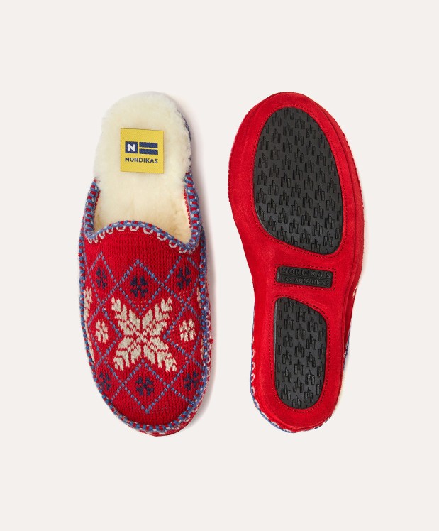 Nordikas ZAPATILLAS DE CASA MUJER SNOW ROJO