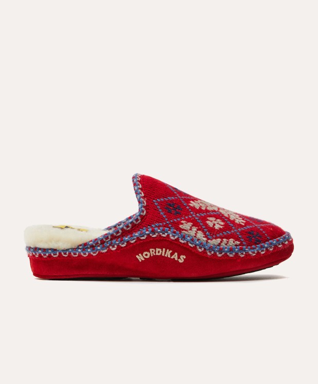 nordikas ZAPATILLAS DE CASA MUJER SNOW ROJO