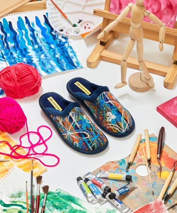 nordikas ZAPATILLAS DE CASA MUJER TEQUILA AZUL