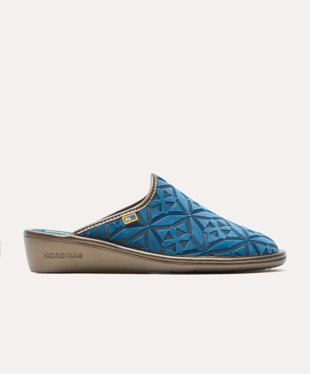 Nordikas ZAPATILLAS DE CASA MUJER TERCIOPELO DENIM