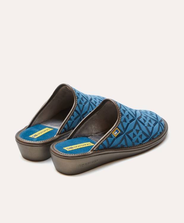 Nordikas ZAPATILLAS DE CASA MUJER TERCIOPELO DENIM