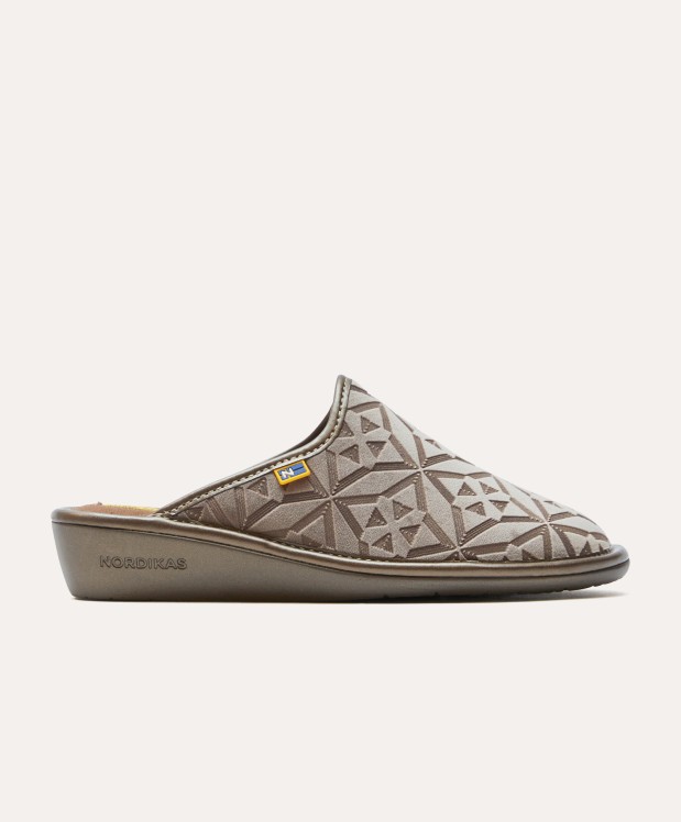 Nordikas ZAPATILLAS DE CASA MUJER TERCIOPELO TAUPE