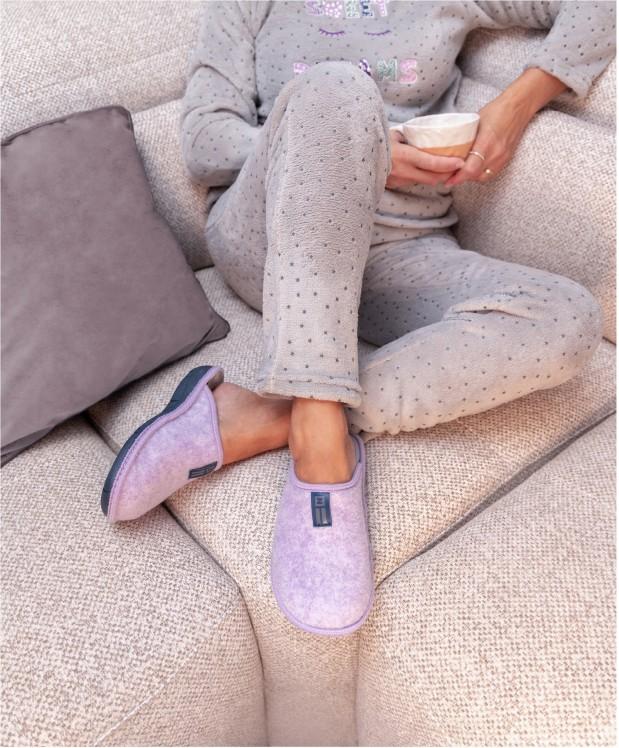 Nordikas ZAPATILLAS DE CASA MUJER TIROL MALVA