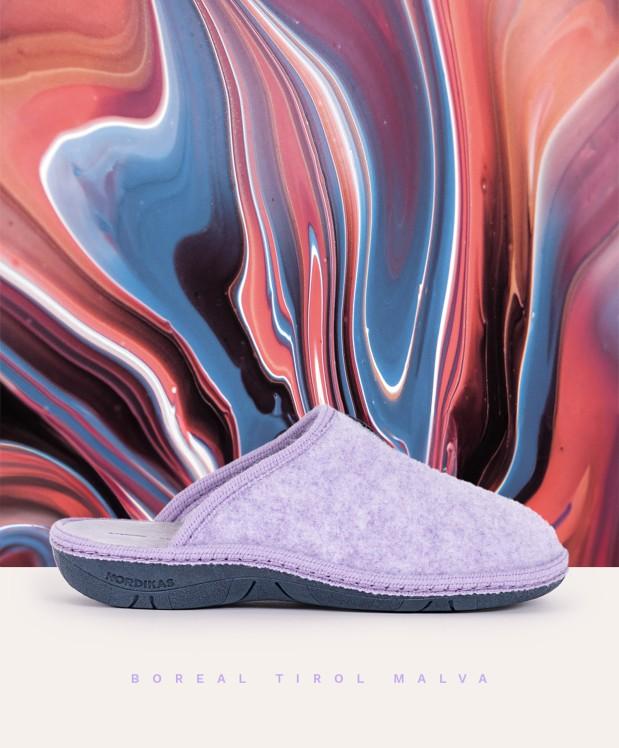 nordikas ZAPATILLAS DE CASA MUJER TIROL MALVA