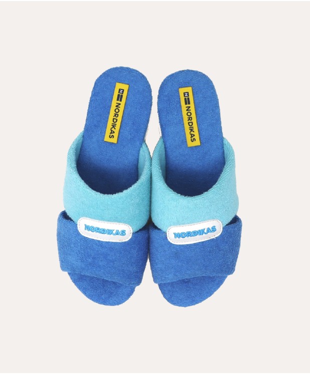 Nordikas ZAPATILLAS DE CASA MUJER TOALLA BLUE