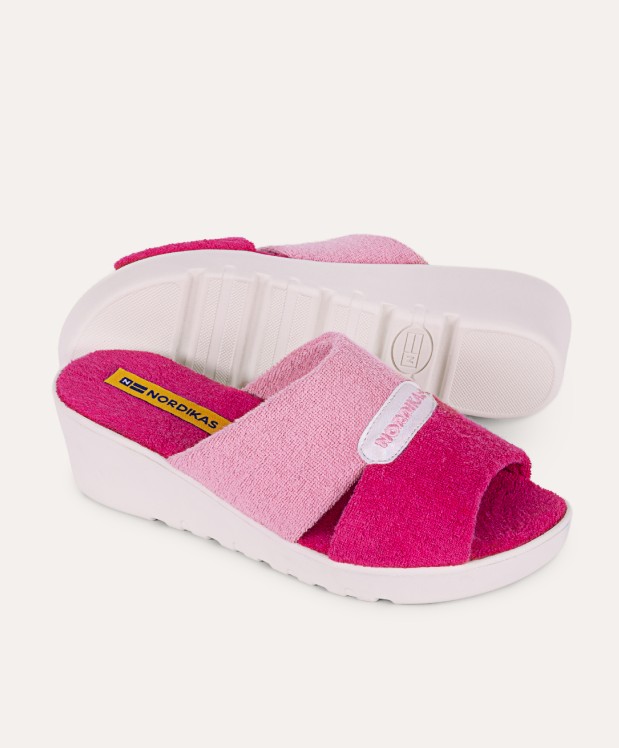 Nordikas ZAPATILLAS DE CASA MUJER TOALLA FUXIA