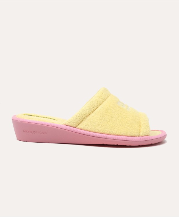 Nordikas ZAPATILLAS DE CASA MUJER TOALLA LEMON