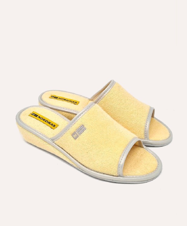 nordikas ZAPATILLAS DE CASA MUJER TOALLA LEMON
