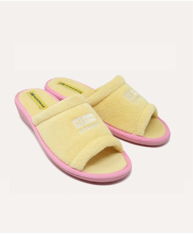 nordikas ZAPATILLAS DE CASA MUJER TOALLA LEMON