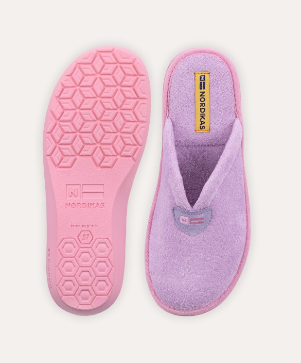 Nordikas ZAPATILLAS DE CASA MUJER TOALLA LILA