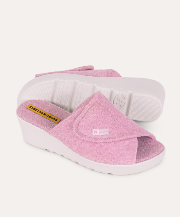Nordikas ZAPATILLAS DE CASA MUJER TOALLA ROSA