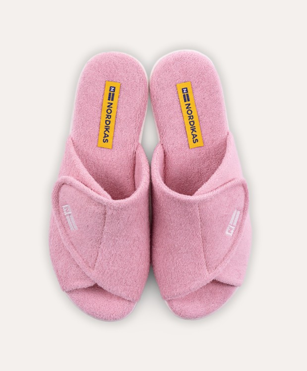 nordikas ZAPATILLAS DE CASA MUJER TOALLA ROSA
