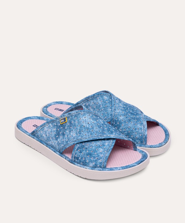 nordikas ZAPATILLAS DE CASA MUJER VAQUERO AZUL