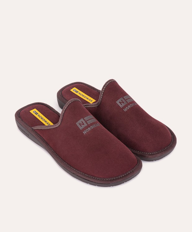 Nordikas ZAPATILLAS DE CASA HOMBRE AFELPADO BURDEOS