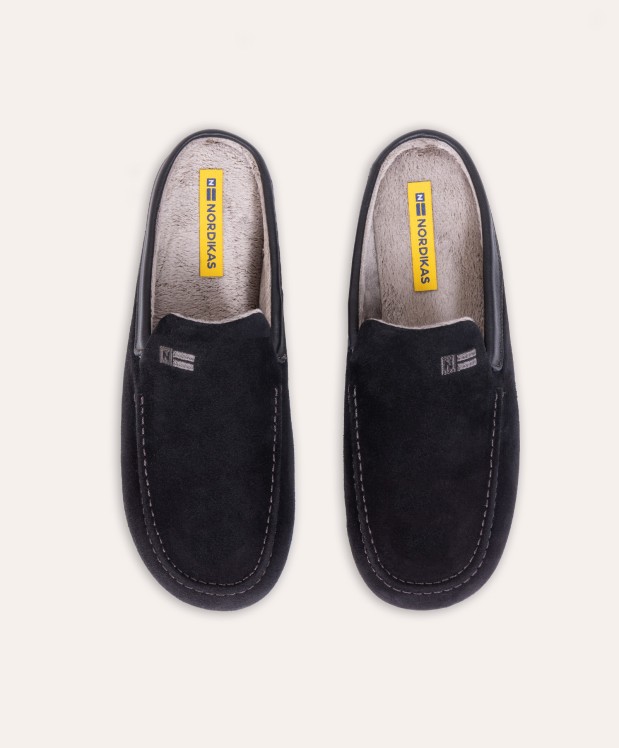 Nordikas ZAPATILLAS DE CASA HOMBRE AFELPADO NEGRO DUBLIN NEGRO