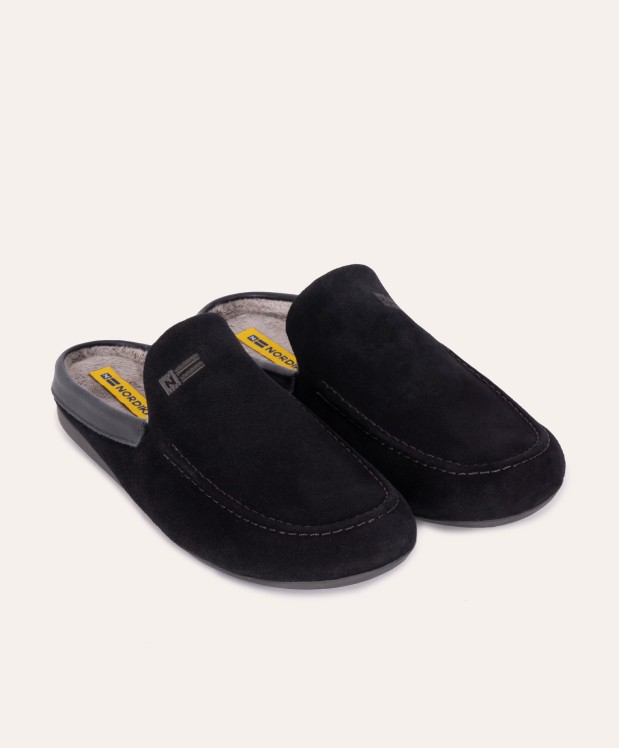 nordikas ZAPATILLAS DE CASA HOMBRE AFELPADO NEGRO DUBLIN NEGRO