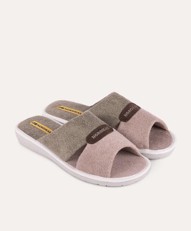 nordikas ZAPATILLAS DE CASA HOMBRE TOALLA ARENA KAKI