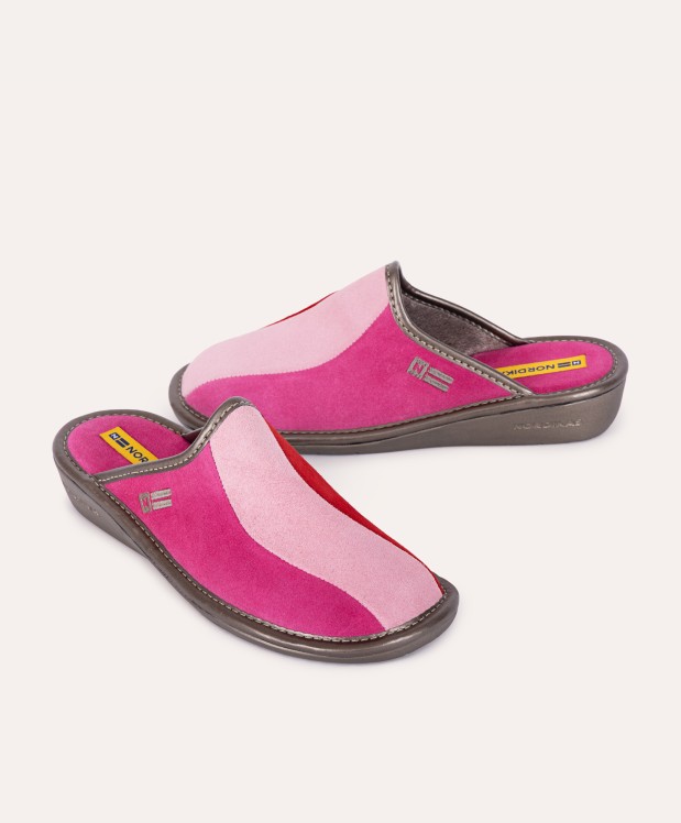 Nordikas ZAPATILLAS DE CASA MUJER AFELPADO FRESA ROSA CEREZA