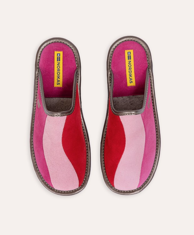 Nordikas ZAPATILLAS DE CASA MUJER AFELPADO FRESA ROSA CEREZA