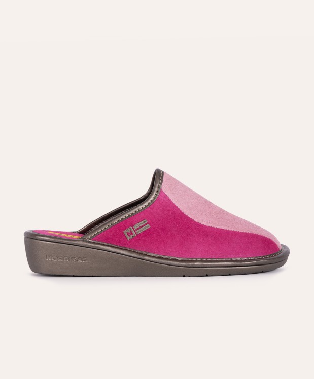 nordikas ZAPATILLAS DE CASA MUJER AFELPADO FRESA ROSA CEREZA