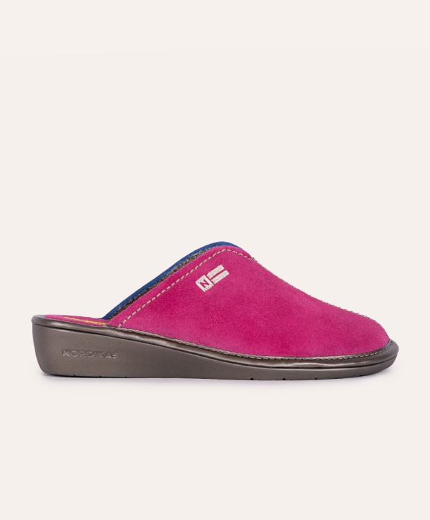 Nordikas ZAPATILLAS DE CASA MUJER AFELPADO FRESA ZAFIRO