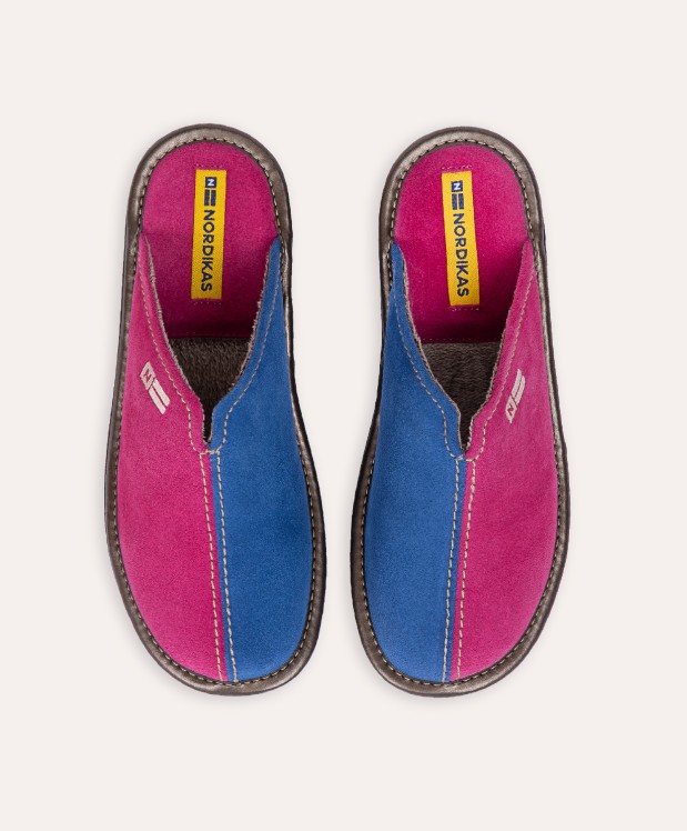 nordikas ZAPATILLAS DE CASA MUJER AFELPADO FRESA ZAFIRO