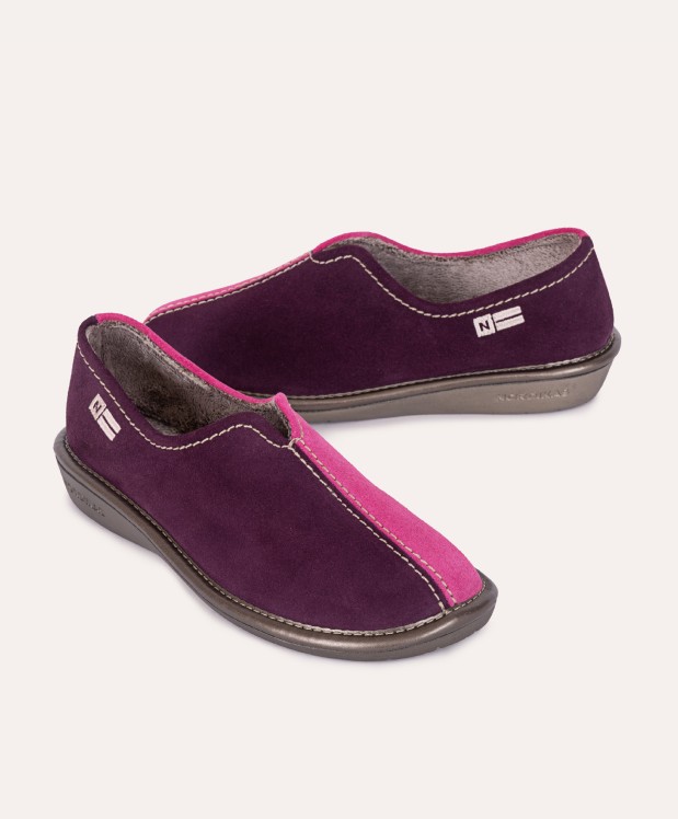 Nordikas ZAPATILLAS DE CASA MUJER AFELPADO MORADO FRESA