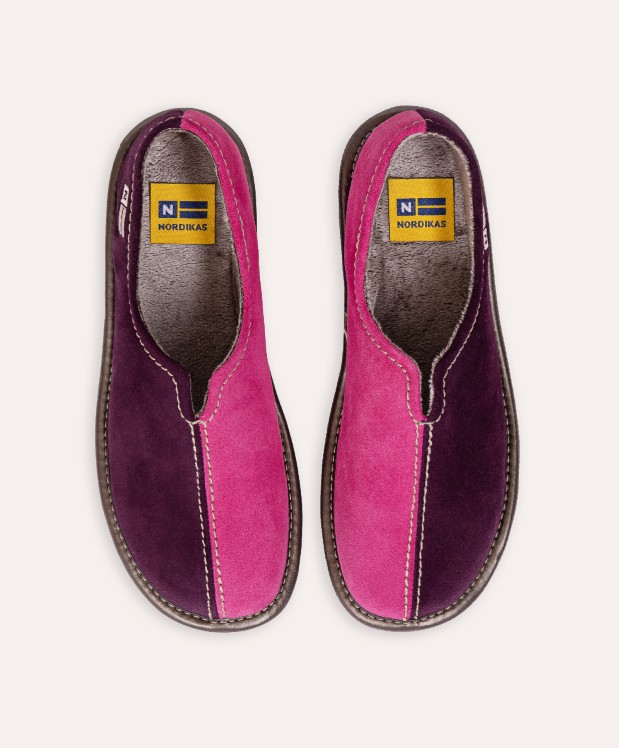 nordikas ZAPATILLAS DE CASA MUJER AFELPADO MORADO FRESA