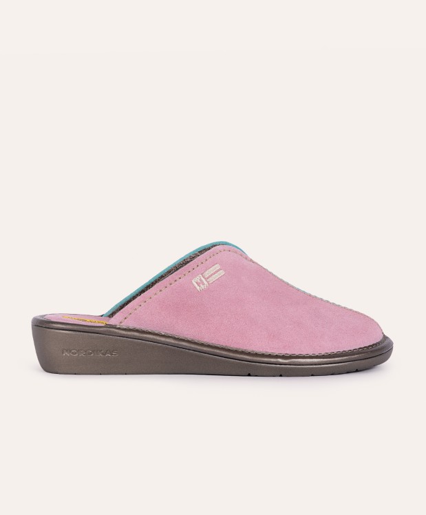 Nordikas ZAPATILLAS DE CASA MUJER AFELPADO ROSA MENTA