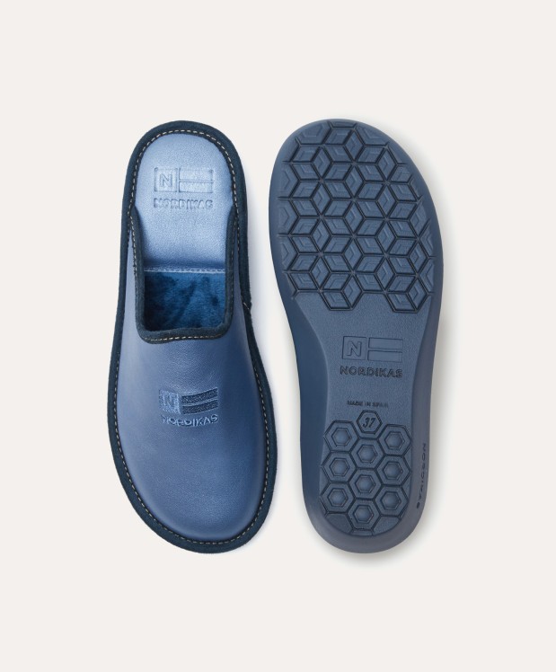 Nordikas ZAPATILLAS DE CASA MUJER NACARADO AZUL PLOMO