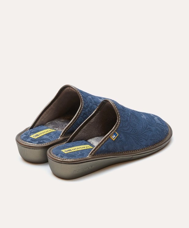 Nordikas ZAPATILLAS DE CASA MUJER PIEL DAMASCO JEANS